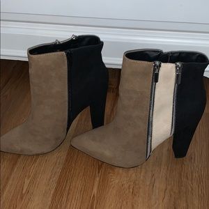 Black & Tan Bootie Heels
